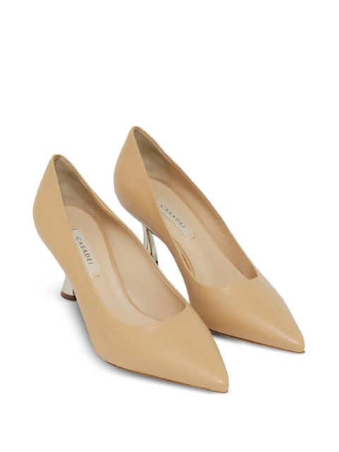Casadei pointed-toe spool-heel pumps - Neutrals