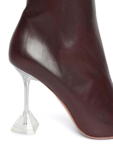 Amina Muaddi Giorgia 95mm leather boots - Brown