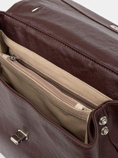 Answear.LAB plecak skórzany damski kolor brązowy mały gładki