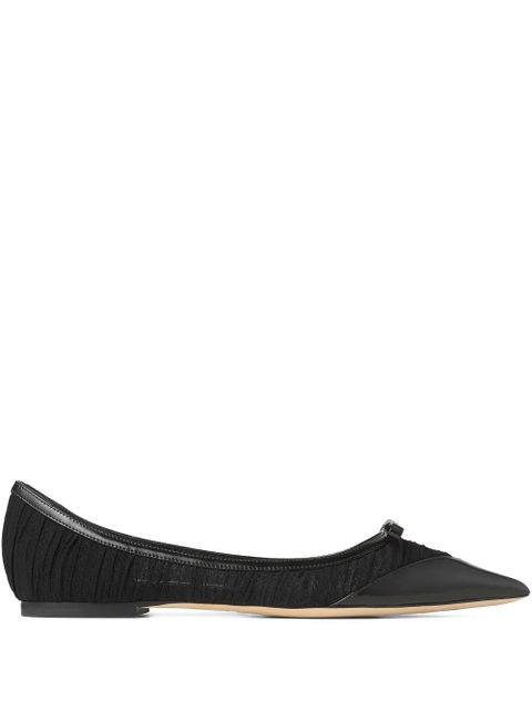 Jimmy Choo Love Mesh bow ballet flats - Black - zdjęcie produktu nr 1