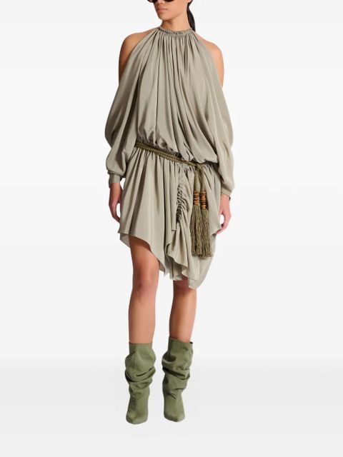 Balmain draped silk crepe mini dress - Green - zdjęcie produktu nr 2