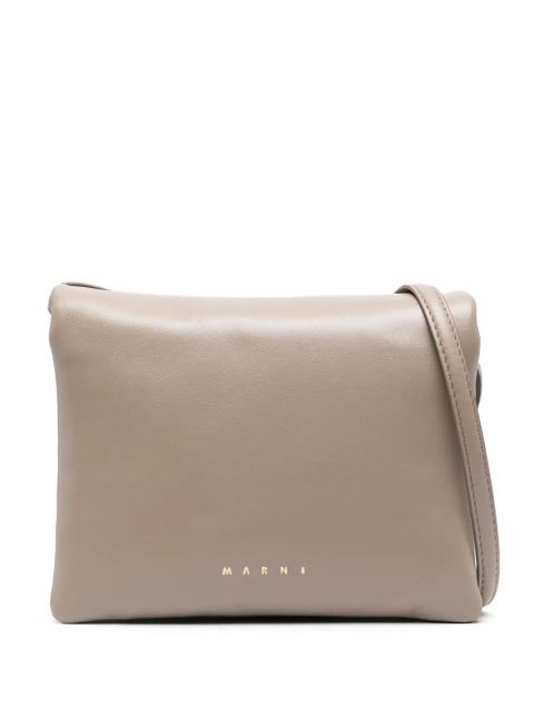 Marni Prisma leather clutch bag - Brown - zdjęcie produktu nr 1