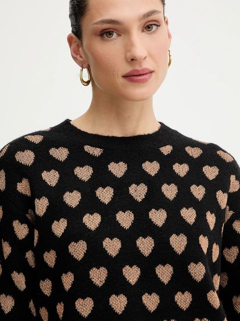 Morgan sweter damski kolor czarny lekki MCOEUR