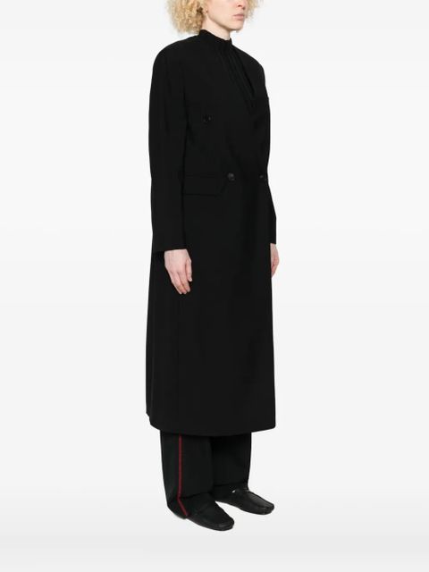 The Row double-breasted coat - Black