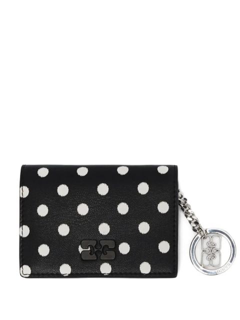 GANNI polka-dot logo-charm wallet - Black - zdjęcie produktu nr 1