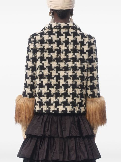Valentino Garavani houndstooth tweed jacket - Neutrals