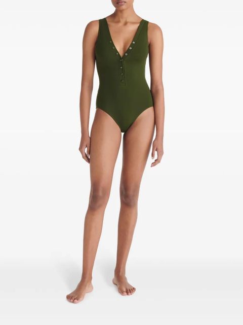 ERES Icône V-neck swimsuit - Green