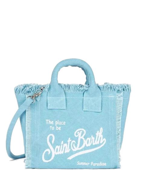 MC2 Saint Barth mini Vanity frayed tote bag - Blue - zdjęcie produktu nr 1