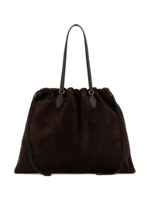 Jimmy Choo drawstring suede tote bag - Brown - zdjęcie produktu nr 1
