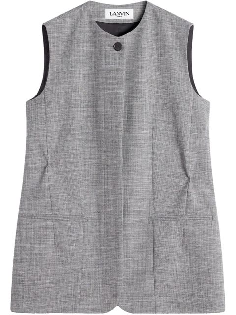 Lanvin round neck waistcoat - Grey - zdjęcie produktu nr 1