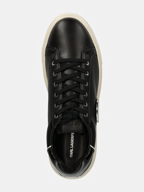 Karl Lagerfeld sneakersy skórzane MAXI KUP kolor czarny KL62212 - zdjęcie produktu nr 2