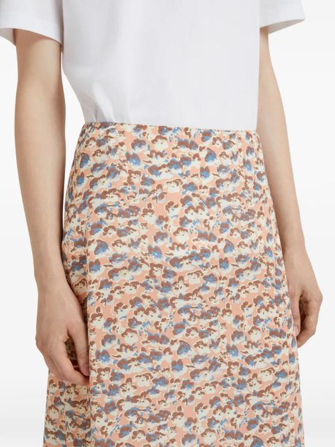 Marni floral-print midi skirt - Neutrals - zdjęcie produktu nr 2