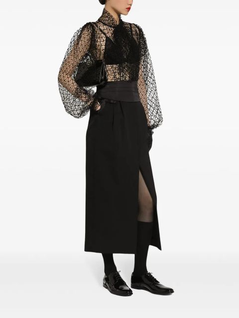 Dolce & Gabbana high-waisted straight skirt - Black