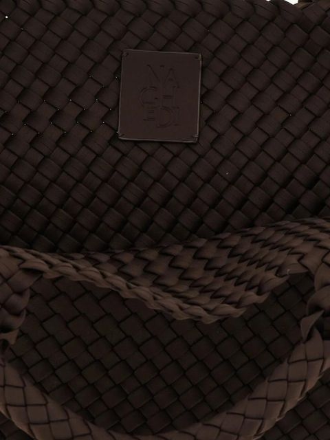 NAGHEDI medium St. Barths hand-woven logo tote bag - Brown