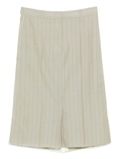 Jil Sander pinstripe frayed skirt - Green - zdjęcie produktu nr 1