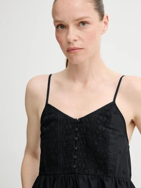 Levi's sukienka bawełniana CORA SL MINI DRESS kolor czarny mini rozkloszowana 001RJ