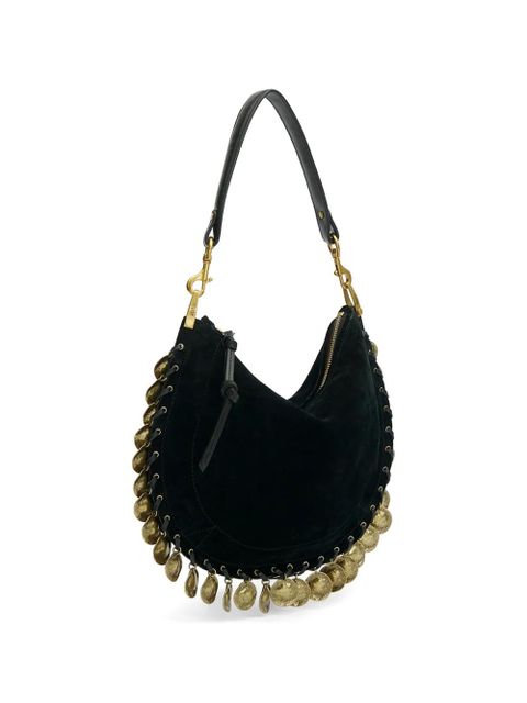 ISABEL MARANT Oskan Soft medallions half-moon shoulder bag - Black