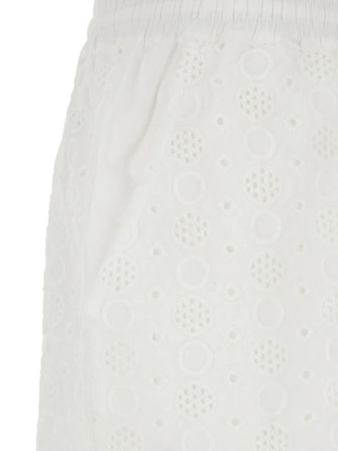 PINKO Liz broderie-anglaise drawstring shorts - White