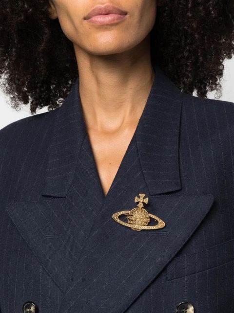 Vivienne Westwood signature Orb lapel pin - Gold - zdjęcie produktu nr 2