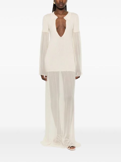 Aya Muse Calla cutout-detail maxi dress - Neutrals - zdjęcie produktu nr 2