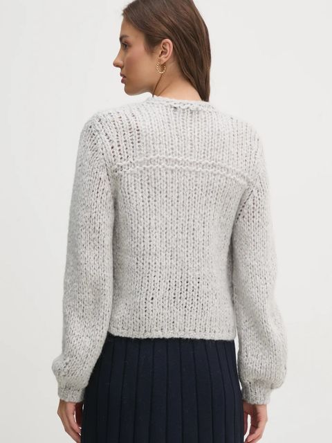 OUI kardigan z domieszką wełny kolor szary 90614