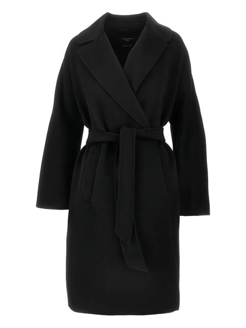 Weekend Max Mara notched belted coat - Black - zdjęcie produktu nr 1
