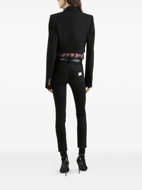 Dolce & Gabbana metal-plaque jeans - Black