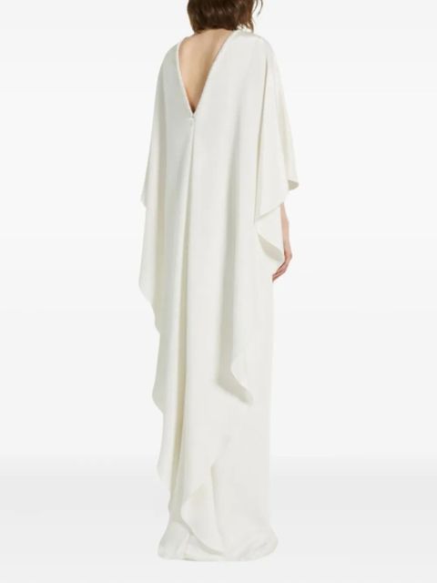 Max Mara embellished-neckline maxi bridal dress - White - zdjęcie produktu nr 2