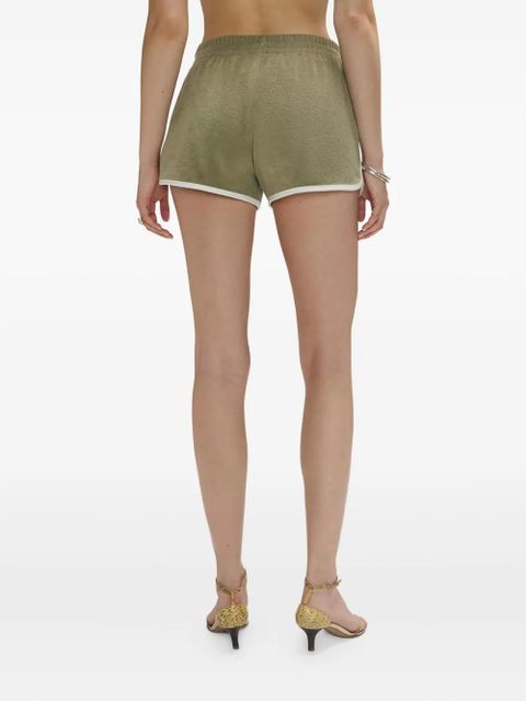 RE/DONE elastic-waistband terry shorts - Green