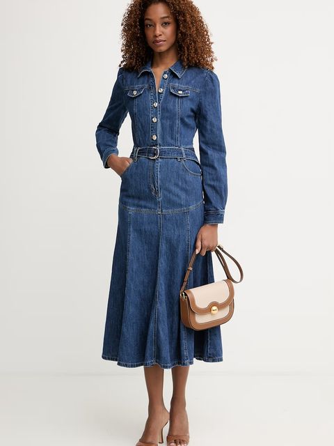 Morgan sukienka rozkloszowana jeansowa - zdjęcie produktu nr 1