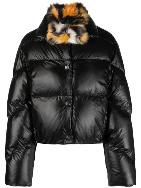 Rabanne leopard-print quilted puffer jacket - Black - zdjęcie produktu nr 1