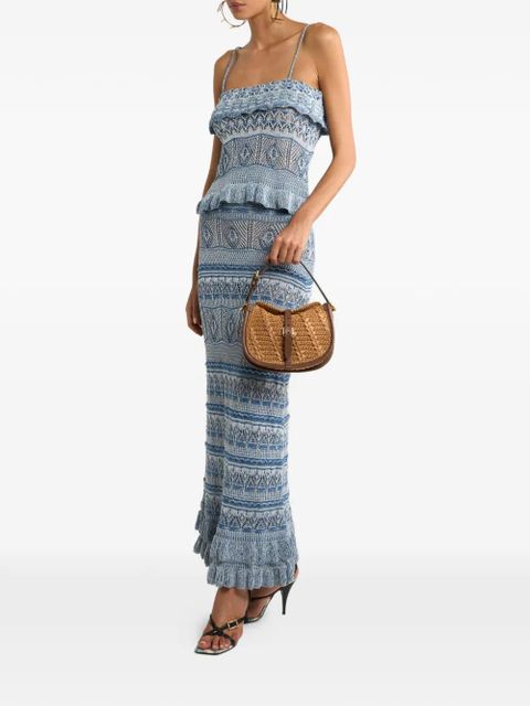 ETRO ruffled maxi skirt - Blue - zdjęcie produktu nr 2
