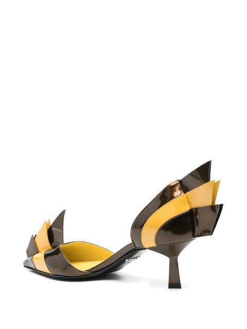 Prada 55mm leather pumps - Brown