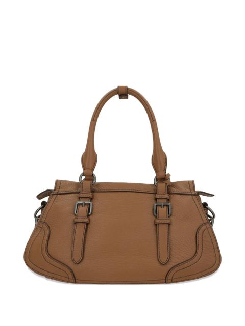 Prada buckle leather tote bag - Brown - zdjęcie produktu nr 2