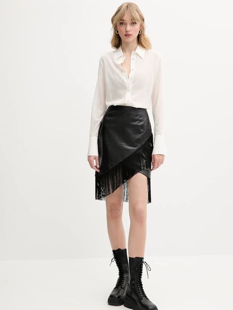 IRO spódnica skórzana kolor czarny mini prosta WM31NEELA - zdjęcie produktu nr 2