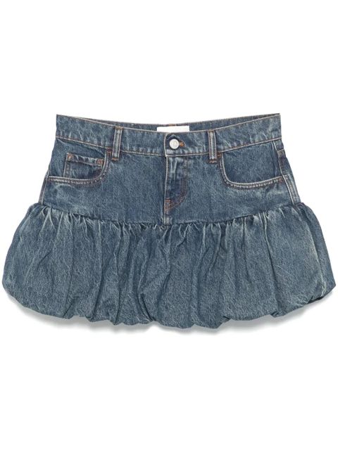 Coperni gathered-hem denim mini skirt - Blue - zdjęcie produktu nr 1