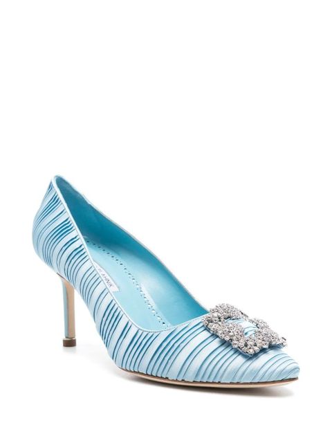 Manolo Blahnik 70mm Hangisi pumps - Blue - zdjęcie produktu nr 2