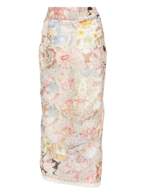 ZIMMERMANN print cotton pareo - Neutrals - zdjęcie produktu nr 2