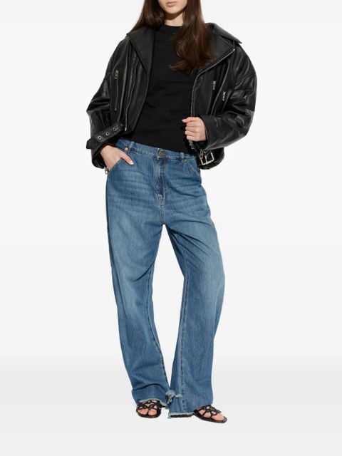 LOEWE zip-detail belted jacket - Black - zdjęcie produktu nr 2