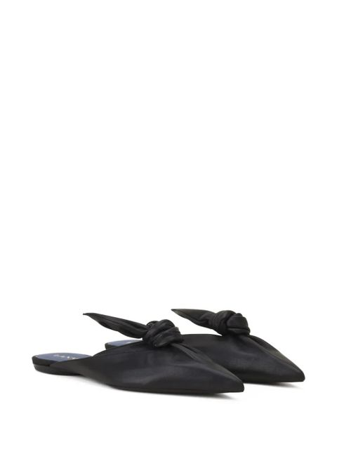 Lanvin knotted pointed-toe flat mules - Black
