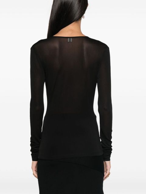 TOTEME draped V-neck top - Blue