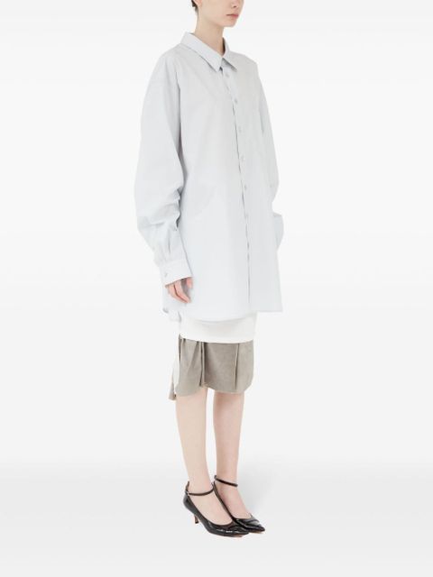 Maison Margiela long-length cotton shirt - White - zdjęcie produktu nr 2