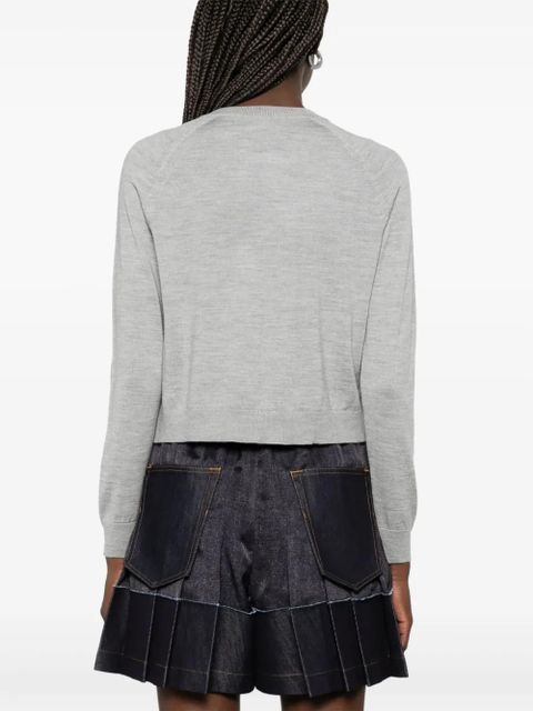 Moschino crew-neck cardigan - Grey