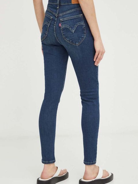 Levi's jeansy RETRO HIGH SKINNY damskie kolor granatowy