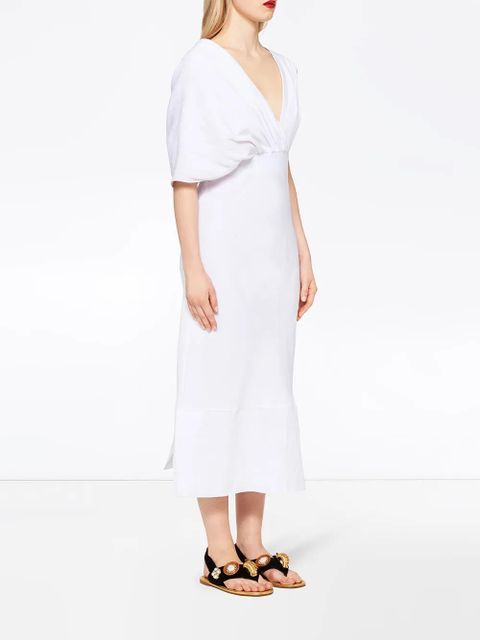 Miu Miu v-neck dress - White