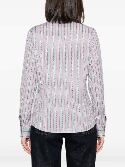 ETRO striped long-sleeve shirt - Green