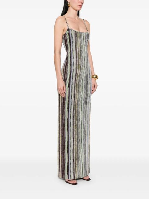 Missoni striped lurex dress - Silver