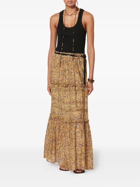 MARANT ÉTOILE Volomia ruffled maxi skirt - Brown - zdjęcie produktu nr 2