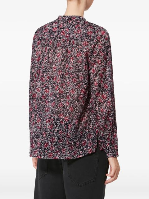 ISABEL MARANT floral-pattern long-sleeve blouse - Black