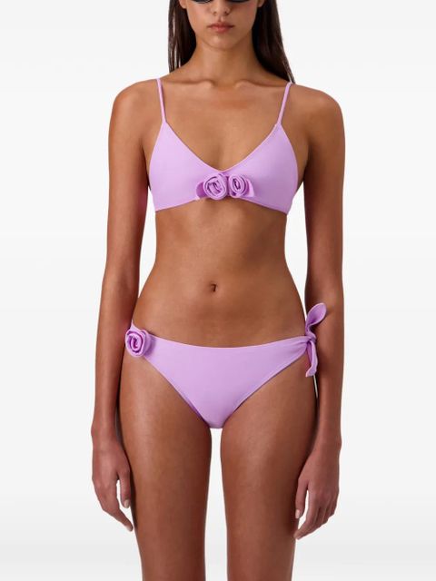 Coperni flower gathered bikini top - Purple